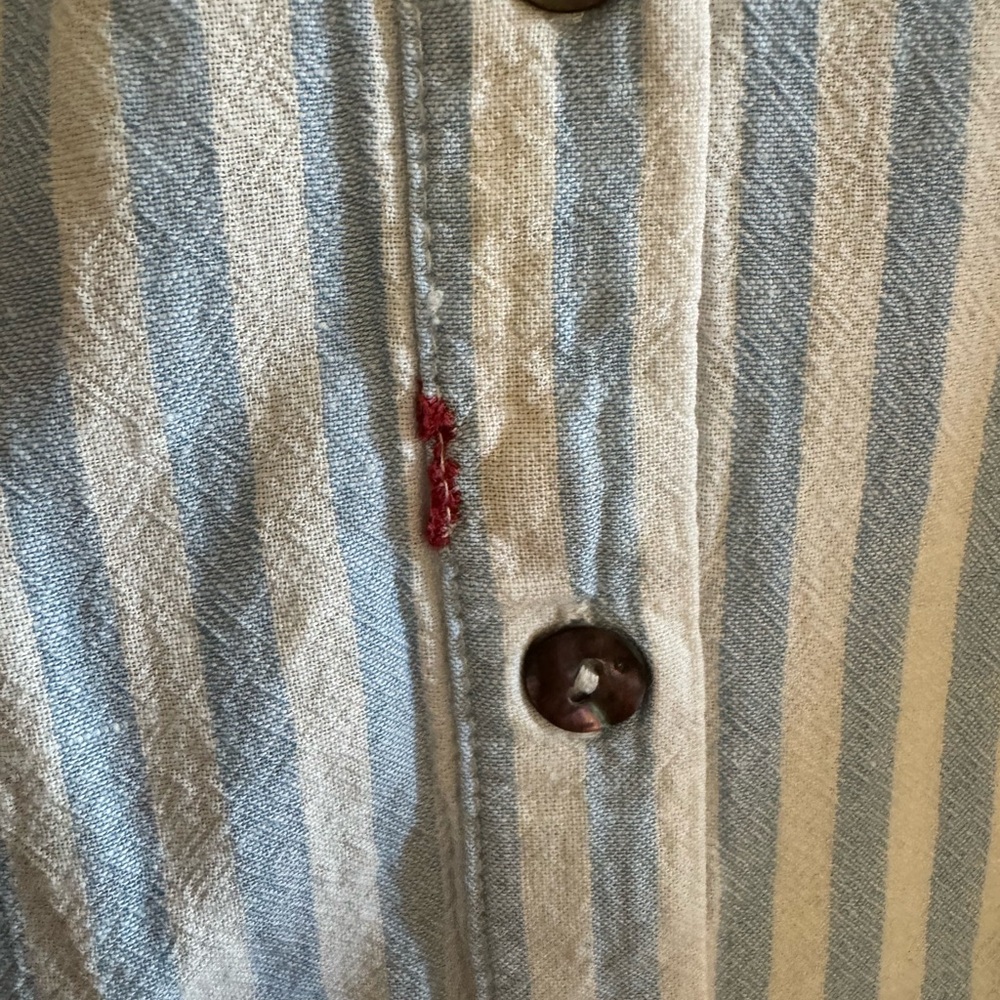 Anthropologie Akemi + Kin Stripe
Button-Up Blouse with Embroidered Accents - Picture 6 of 9